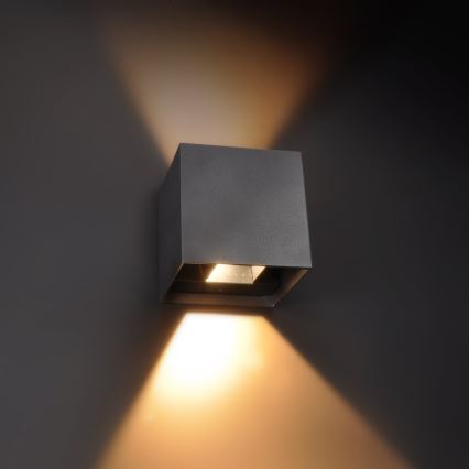 Brilagi - LED spoljašnje zidno svetlo CUBE LED/6W/230V crna IP54
