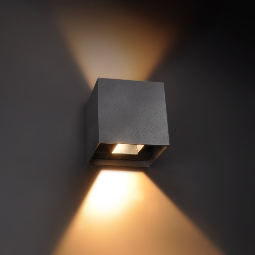 Brilagi - LED spoljašnje zidno svetlo CUBE LED/6W/230V crna IP54