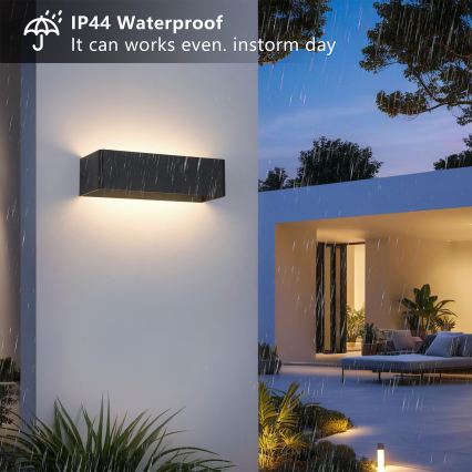 Brilagi - LED spoljašnje zidno svetlo DONNANI LED/12W/230V crno IP44