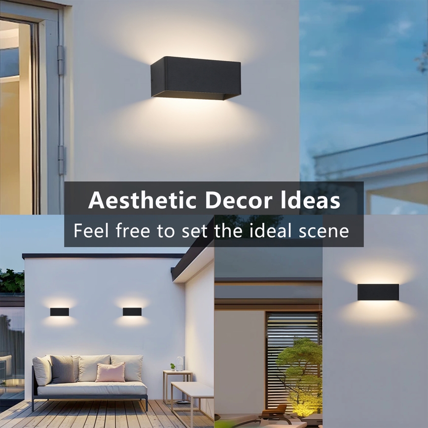 Brilagi - LED spoljašnje zidno svetlo DONNANI LED/7W/230V 20 cm crna IP44