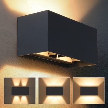 Brilagi - LED spoljašnje zidno svetlo DOUBLE CUBE LED/12W/230V antracit IP65