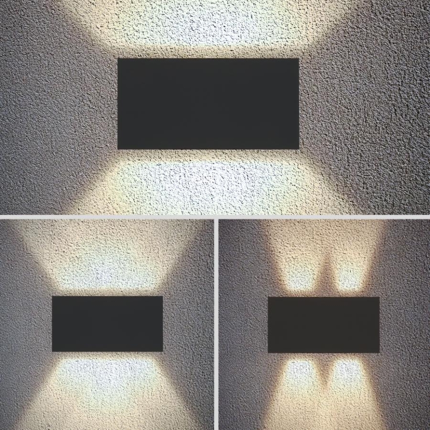 Brilagi - LED spoljašnje zidno svetlo DOUBLE CUBE LED/12W/230V antracit IP65