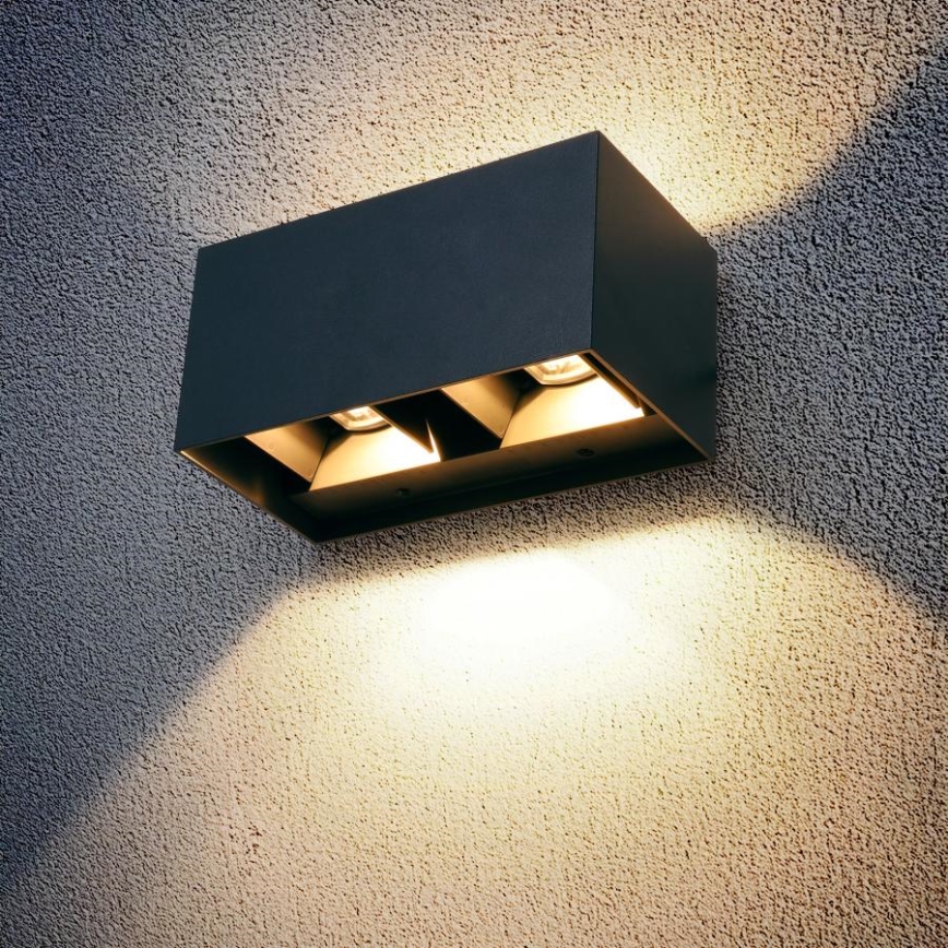 Brilagi - LED spoljašnje zidno svetlo DOUBLE CUBE LED/12W/230V antracit IP65