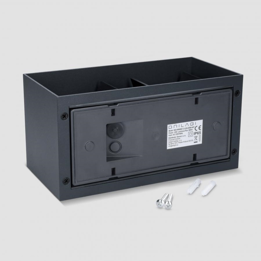 Brilagi - LED spoljašnje zidno svetlo DOUBLE CUBE LED/12W/230V antracit IP65