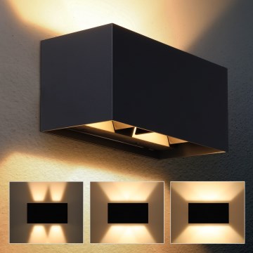 Brilagi - LED spoljašnje zidno svetlo DOUBLE CUBE LED/12W/230V crna IP65