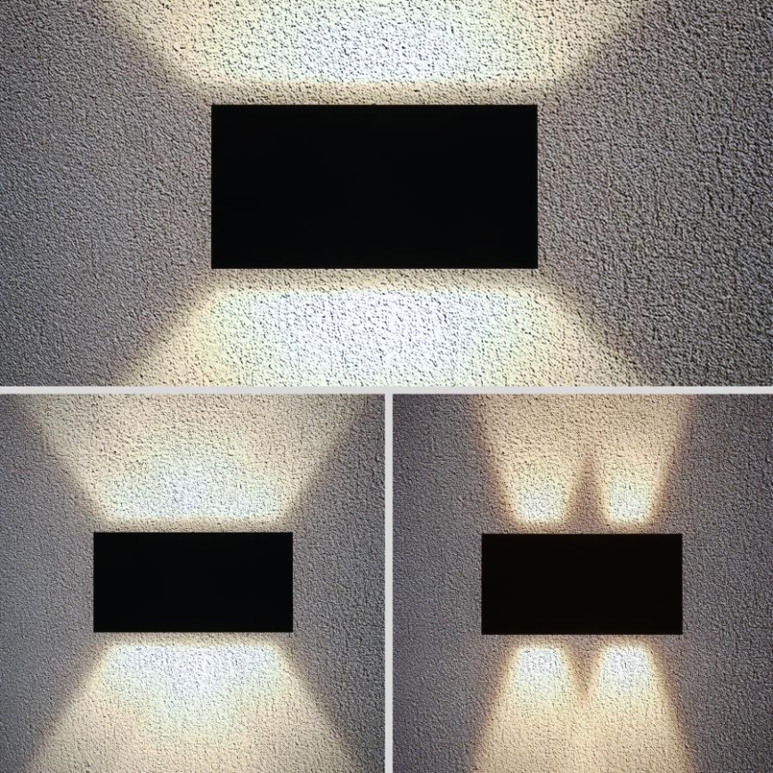 Brilagi - LED spoljašnje zidno svetlo DOUBLE CUBE LED/12W/230V crna IP65