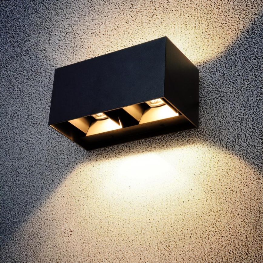 Brilagi - LED spoljašnje zidno svetlo DOUBLE CUBE LED/12W/230V crna IP65