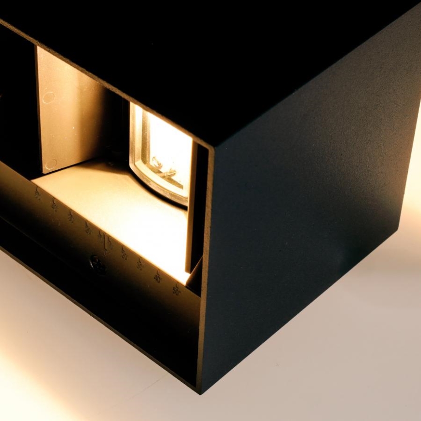Brilagi - LED spoljašnje zidno svetlo DOUBLE CUBE LED/12W/230V crna IP65