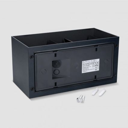 Brilagi - LED spoljašnje zidno svetlo DOUBLE CUBE LED/12W/230V crna IP65