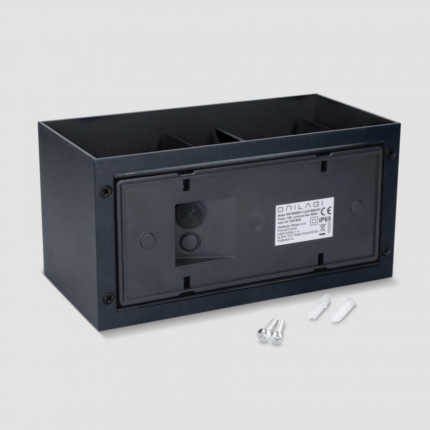 Brilagi - LED spoljašnje zidno svetlo DOUBLE CUBE LED/12W/230V crna IP65