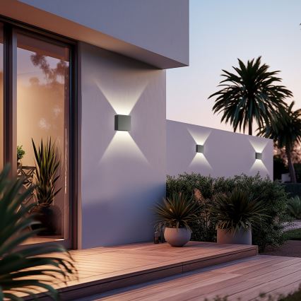 Brilagi - LED spoljašnje zidno svetlo DOUBLERAY LED/4W/230V antracit IP65