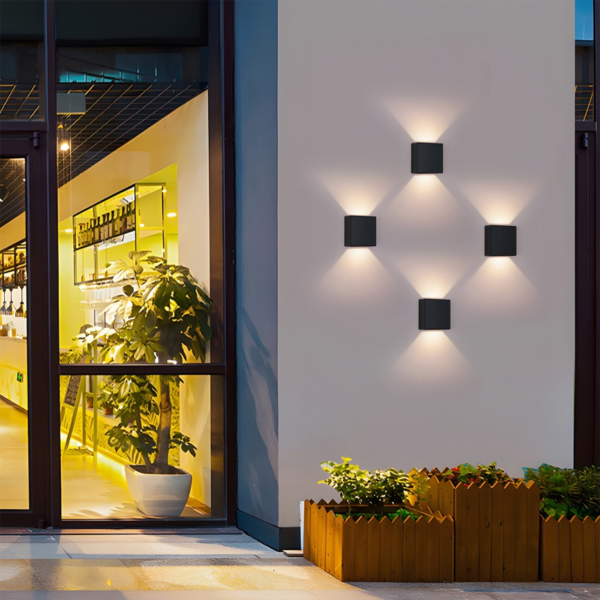 Brilagi - LED spoljašnje zidno svetlo DOUBLERAY LED/6W/230V crno IP54