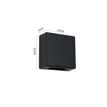 Brilagi - LED spoljašnje zidno svetlo DOUBLERAY LED/6W/230V crno IP54