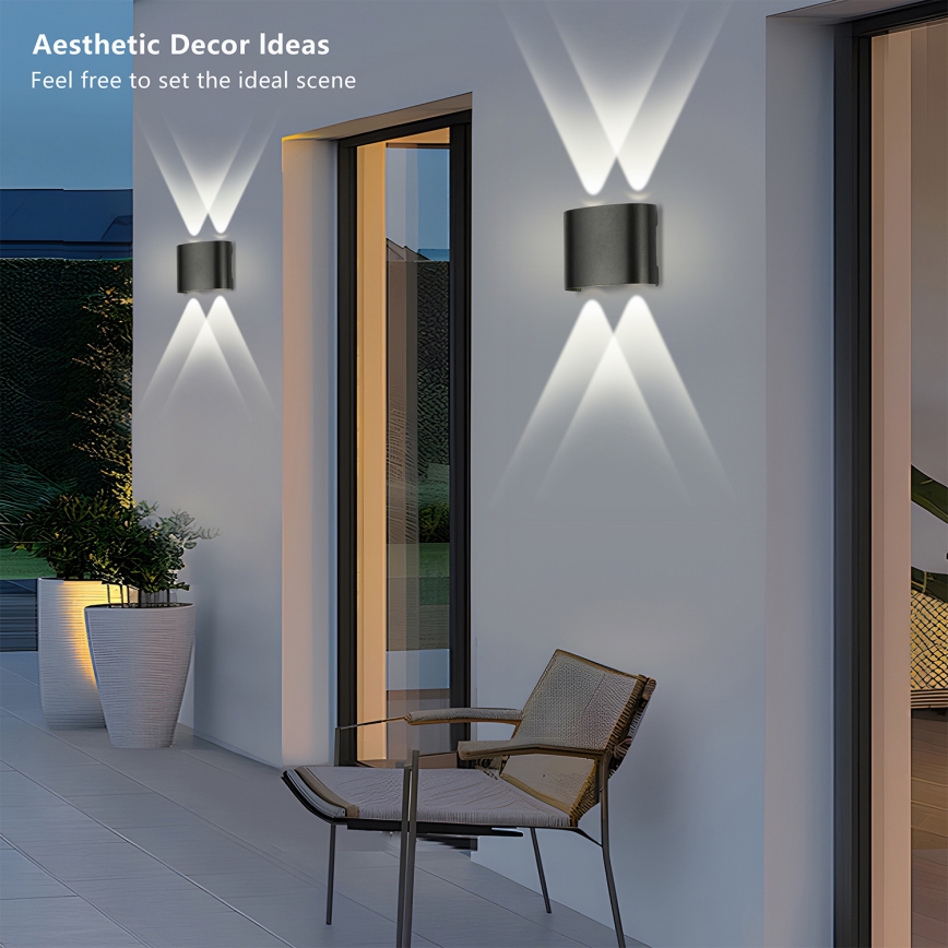 Brilagi - LED spoljašnje zidno svetlo FLAREBOX LED/4W/230V crno IP65