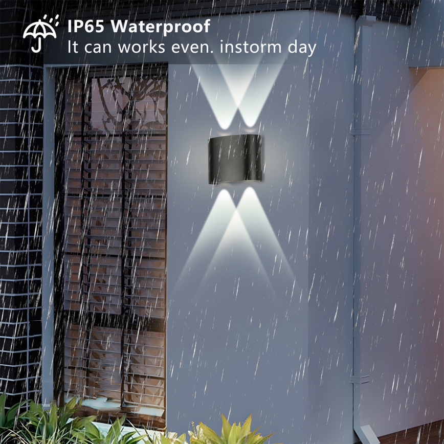 Brilagi - LED spoljašnje zidno svetlo FLAREBOX LED/4W/230V crno IP65