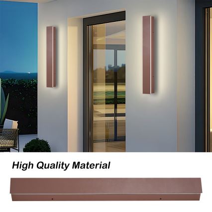Brilagi - LED spoljašnje zidno svetlo LINEAR LED/12W/230V 3000K IP65 50 cm braon CRI 90