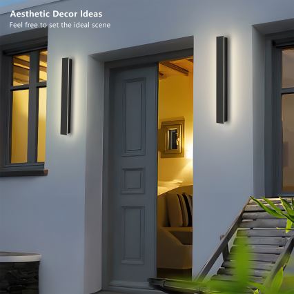 Brilagi - LED spoljašnje zidno svetlo LINEAR LED/12W/230V 3000K IP65 50 cm crna CRI 90