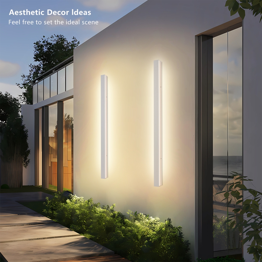 Brilagi - LED spoljna zidna svetiljka LINEAR LED/22W/230V 3000K IP65 100 cm bela CRI 90
