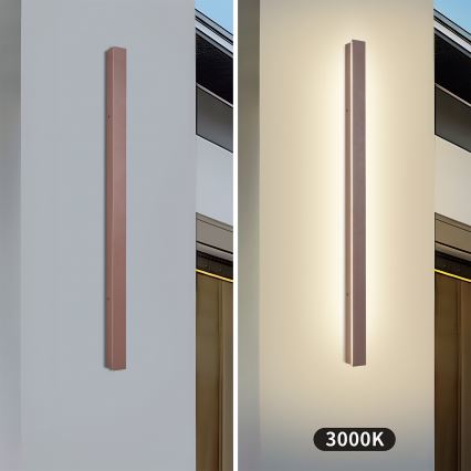Brilagi - LED spoljašnje zidno svetlo LINEAR LED/22W/230V 3000K IP65 100 cm braon CRI 90