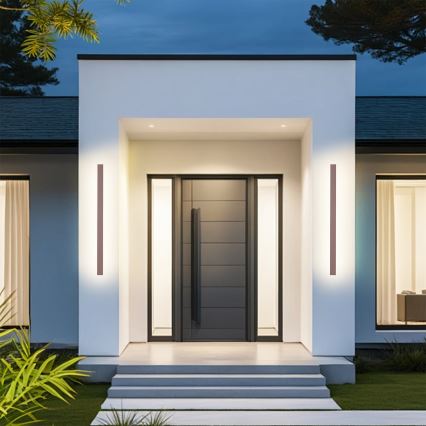 Brilagi - LED spoljašnje zidno svetlo LINEAR LED/22W/230V 3000K IP65 100 cm braon CRI 90