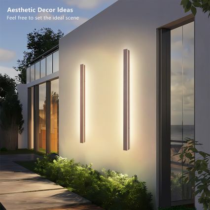 Brilagi - LED spoljašnje zidno svetlo LINEAR LED/22W/230V 3000K IP65 100 cm braon CRI 90