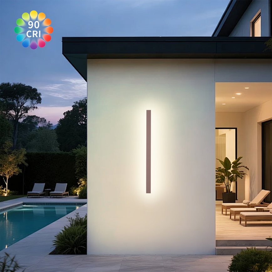Brilagi - LED spoljašnje zidno svetlo LINEAR LED/22W/230V 3000K IP65 100 cm braon CRI 90