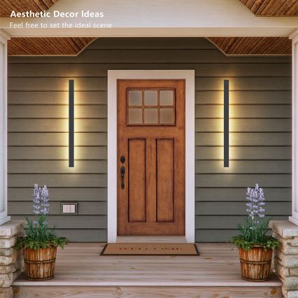 Brilagi - LINEAR LED spoljašnje zidno svetlo, 22W, 230V, 3000K, IP65, 100 cm, antracit, CRI 90