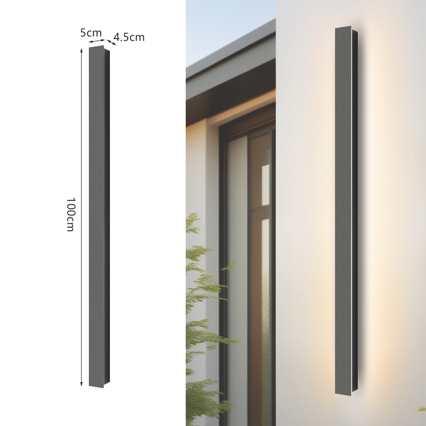 Brilagi - LED spoljašnje zidno svetlo LINEAR LED/22W/230V 4000K IP65 100 cm antracit CRI 90