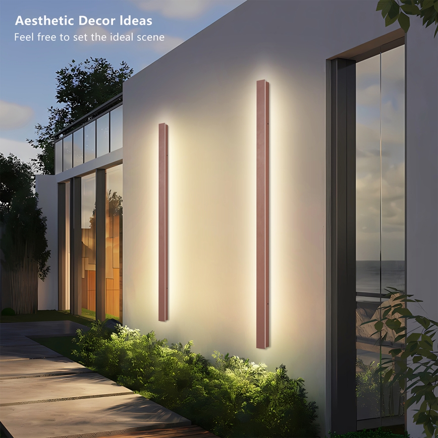 Brilagi - LED spoljašnja zidna svetiljka LINEAR LED/32W/230V 3000K IP65 140 cm braon CRI 90