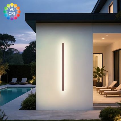 Brilagi - LED spoljašnja zidna svetiljka LINEAR LED/32W/230V 3000K IP65 140 cm braon CRI 90
