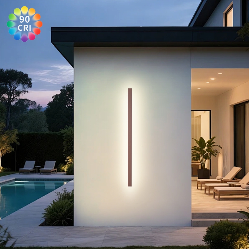 Brilagi - LED spoljašnja zidna svetiljka LINEAR LED/32W/230V 3000K IP65 140 cm braon CRI 90