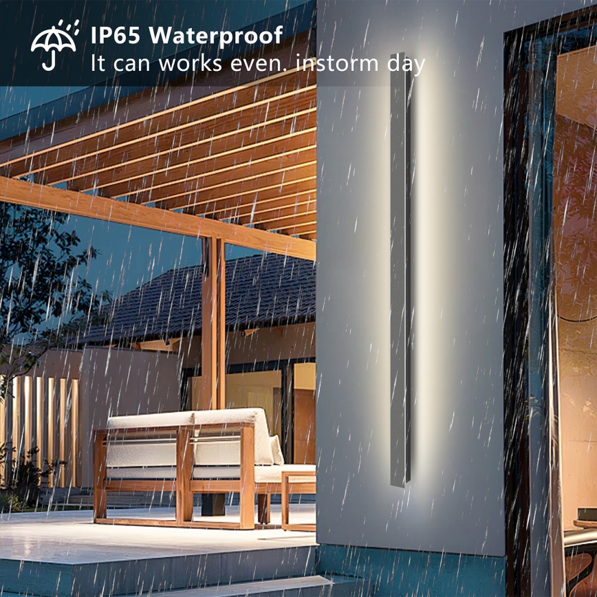 Brilagi - LINEAR LED spoljašnje zidno svetlo 32W/230V 3000K IP65 140 cm antracit CRI 90