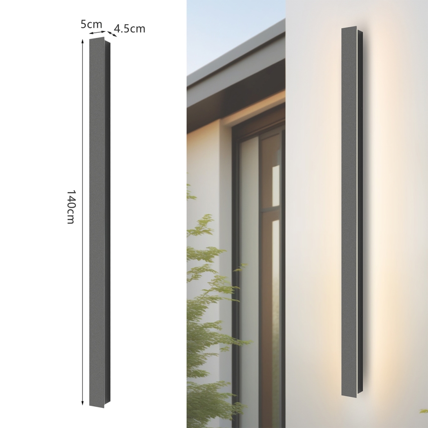 Brilagi - LINEAR LED spoljašnje zidno svetlo 32W/230V 3000K IP65 140 cm antracit CRI 90