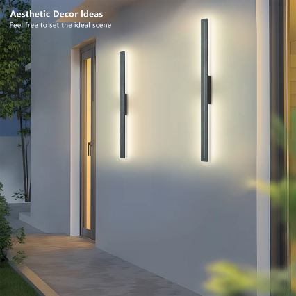 Brilagi - LED spoljašnje zidno svetlo LINEO LED/24W/230V 3000K IP65 100 cm antracit CRI 90