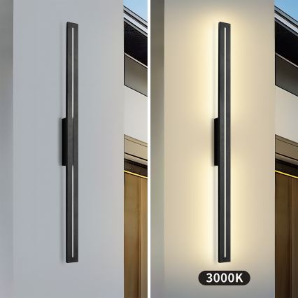 Brilagi - LED spoljašnje zidno svetlo LINEO LED/24W/230V 3000K IP65 100 cm crno CRI 90