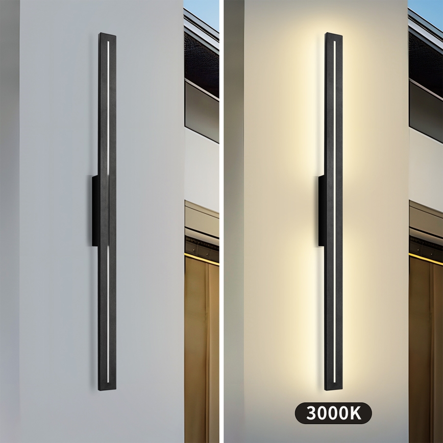 Brilagi - LED spoljašnje zidno svetlo LINEO LED/24W/230V 3000K IP65 100 cm crno CRI 90