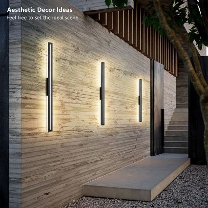 Brilagi - LED spoljašnje zidno svetlo LINEO LED/24W/230V 3000K IP65 100 cm crno CRI 90