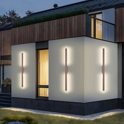 Brilagi - LUNA spoljašnje zidno svetlo LED/24W/230V 3000K IP65 100 cm braon CRI 90