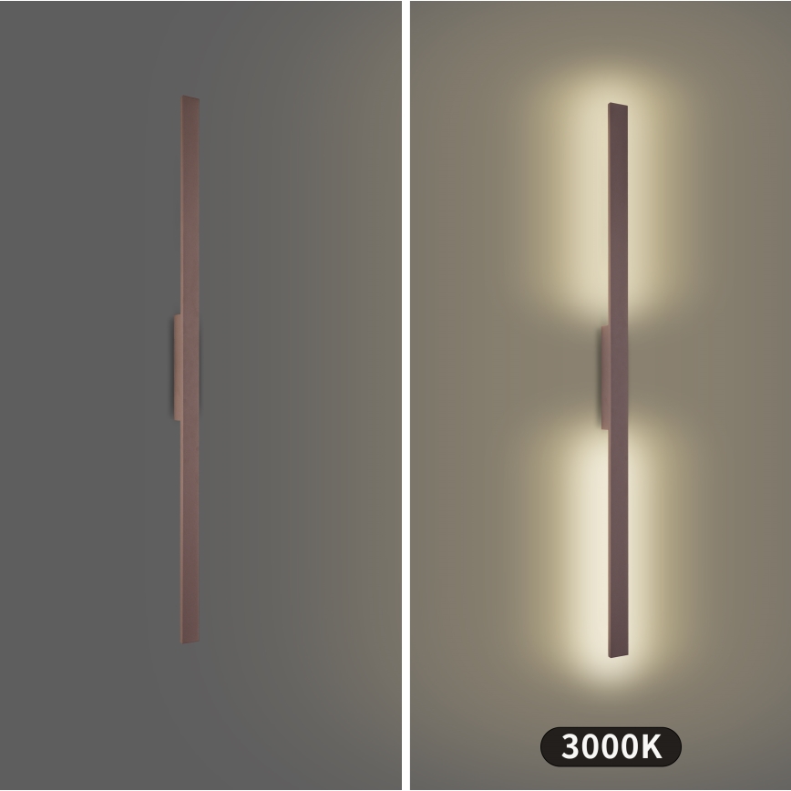 Brilagi - LUNA spoljašnje zidno svetlo LED/24W/230V 3000K IP65 100 cm braon CRI 90