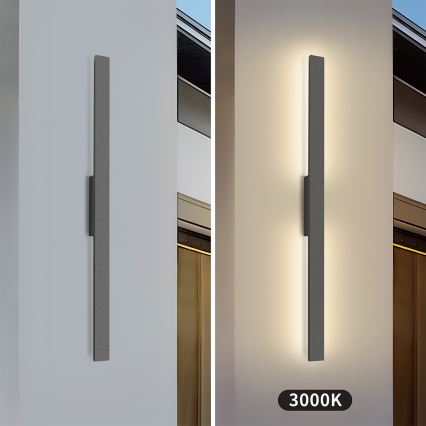 Brilagi - LUNA spoljašnje LED zidno svetlo LED/24W/230V 3000K IP65 100 cm antracit CRI 90