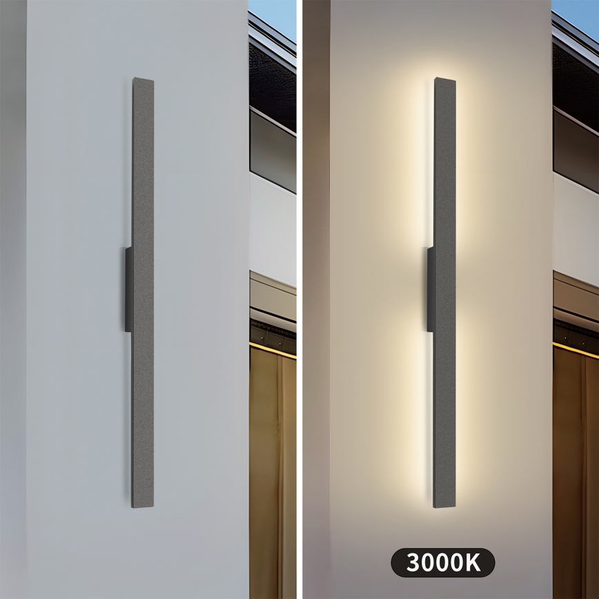Brilagi - LUNA spoljašnje LED zidno svetlo LED/24W/230V 3000K IP65 100 cm antracit CRI 90