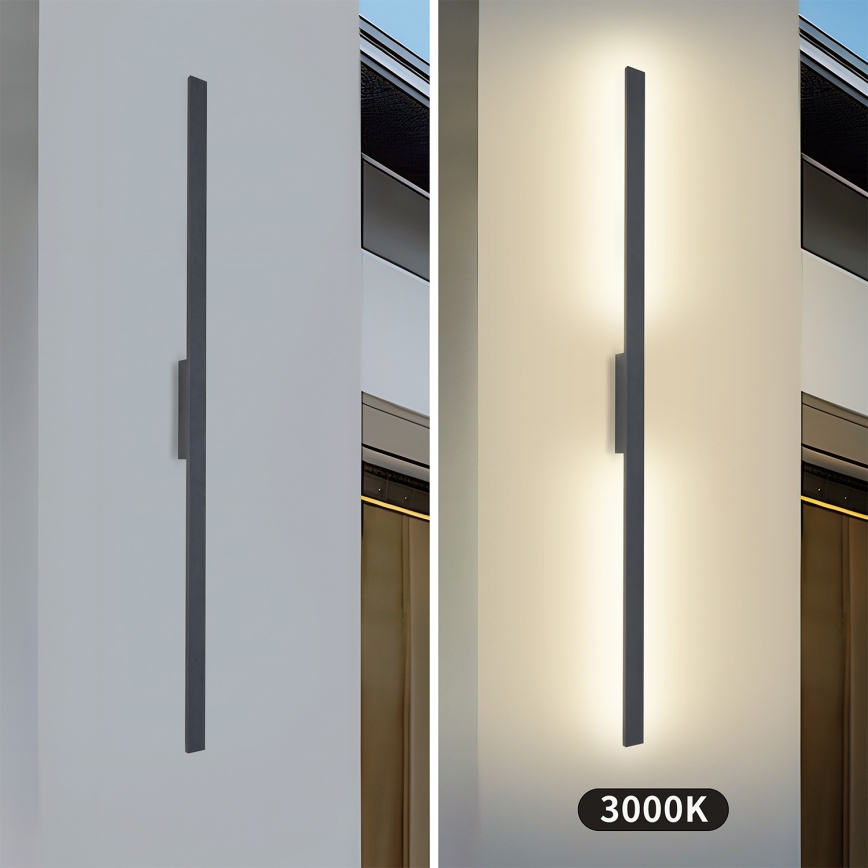 Brilagi - LUNA LED spoljašnje zidno svetlo 30W/230V 3000K IP65 150 cm antracit CRI 90