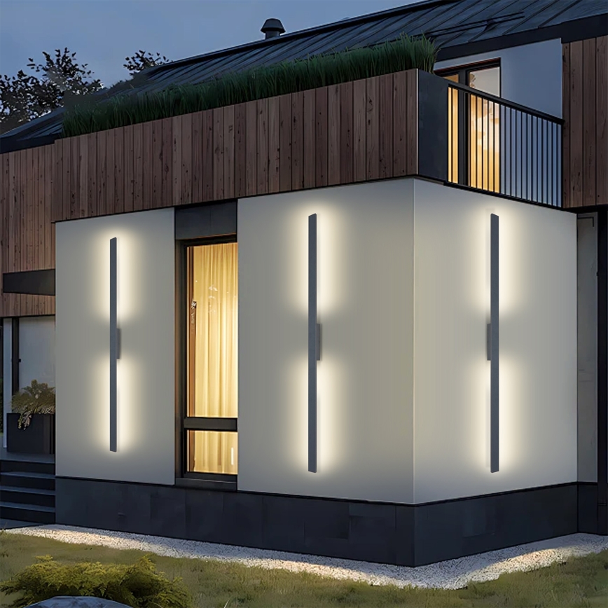 Brilagi - LUNA LED spoljašnje zidno svetlo 30W/230V 3000K IP65 150 cm antracit CRI 90