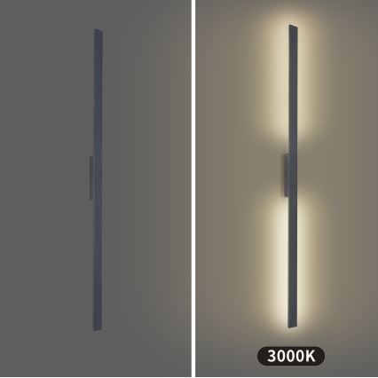 Brilagi - LUNA LED spoljašnje zidno svetlo 30W/230V 3000K IP65 150 cm antracit CRI 90