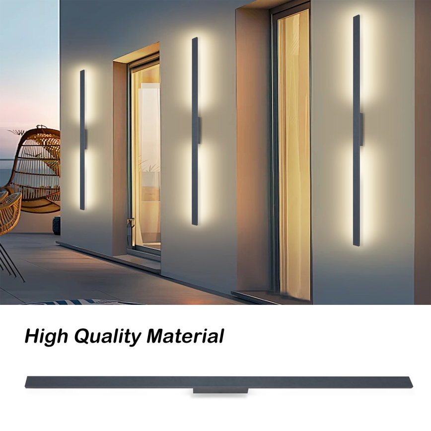 Brilagi - LUNA LED spoljašnje zidno svetlo 30W/230V 3000K IP65 150 cm antracit CRI 90