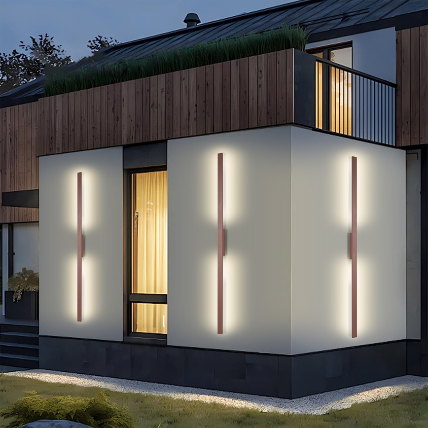 Brilagi - LUNA spoljno zidno LED svetlo 30W/230V 3000K IP65 150 cm smeđa CRI 90