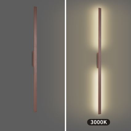 Brilagi - LUNA spoljno zidno LED svetlo 30W/230V 3000K IP65 150 cm smeđa CRI 90