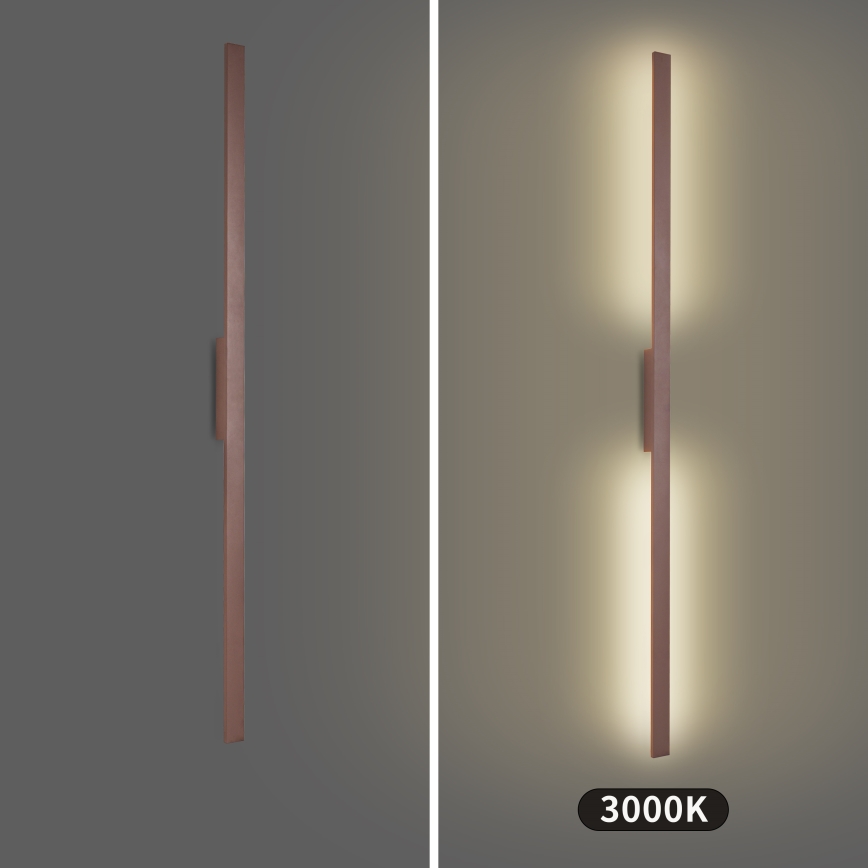 Brilagi - LUNA spoljno zidno LED svetlo 30W/230V 3000K IP65 150 cm smeđa CRI 90