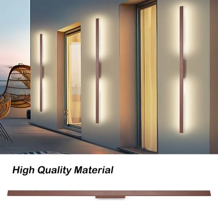 Brilagi - LUNA spoljno zidno LED svetlo 30W/230V 3000K IP65 150 cm smeđa CRI 90