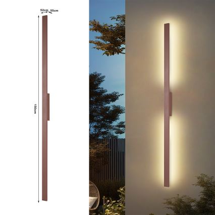 Brilagi - LUNA spoljno zidno LED svetlo 30W/230V 3000K IP65 150 cm smeđa CRI 90